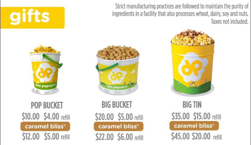 Dippin' Dots & Doc Popcorn: La Palmera Mall Menu