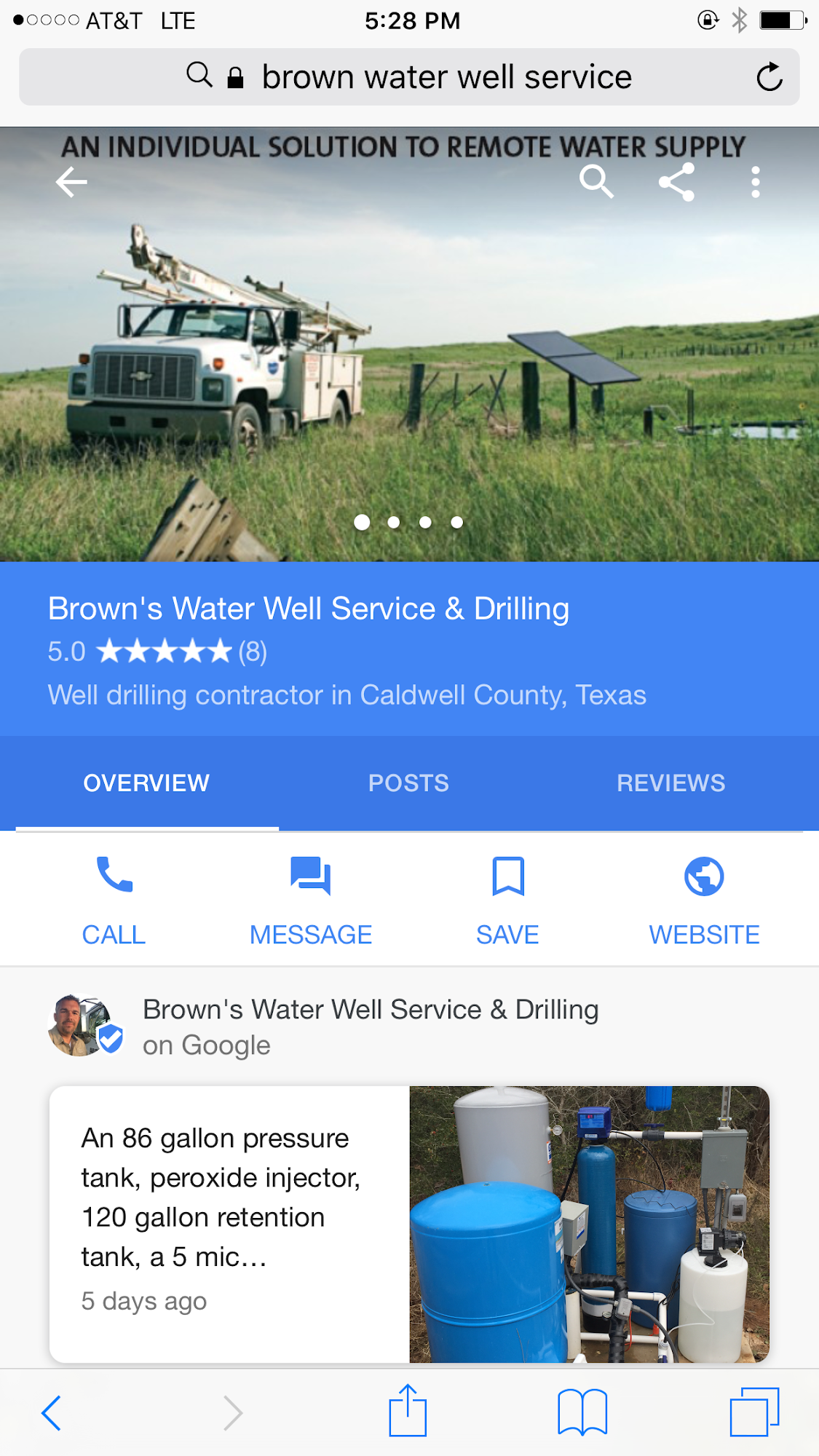 Brown's Water Well Service & Drilling 641 Track Rd, Dale Texas 78616