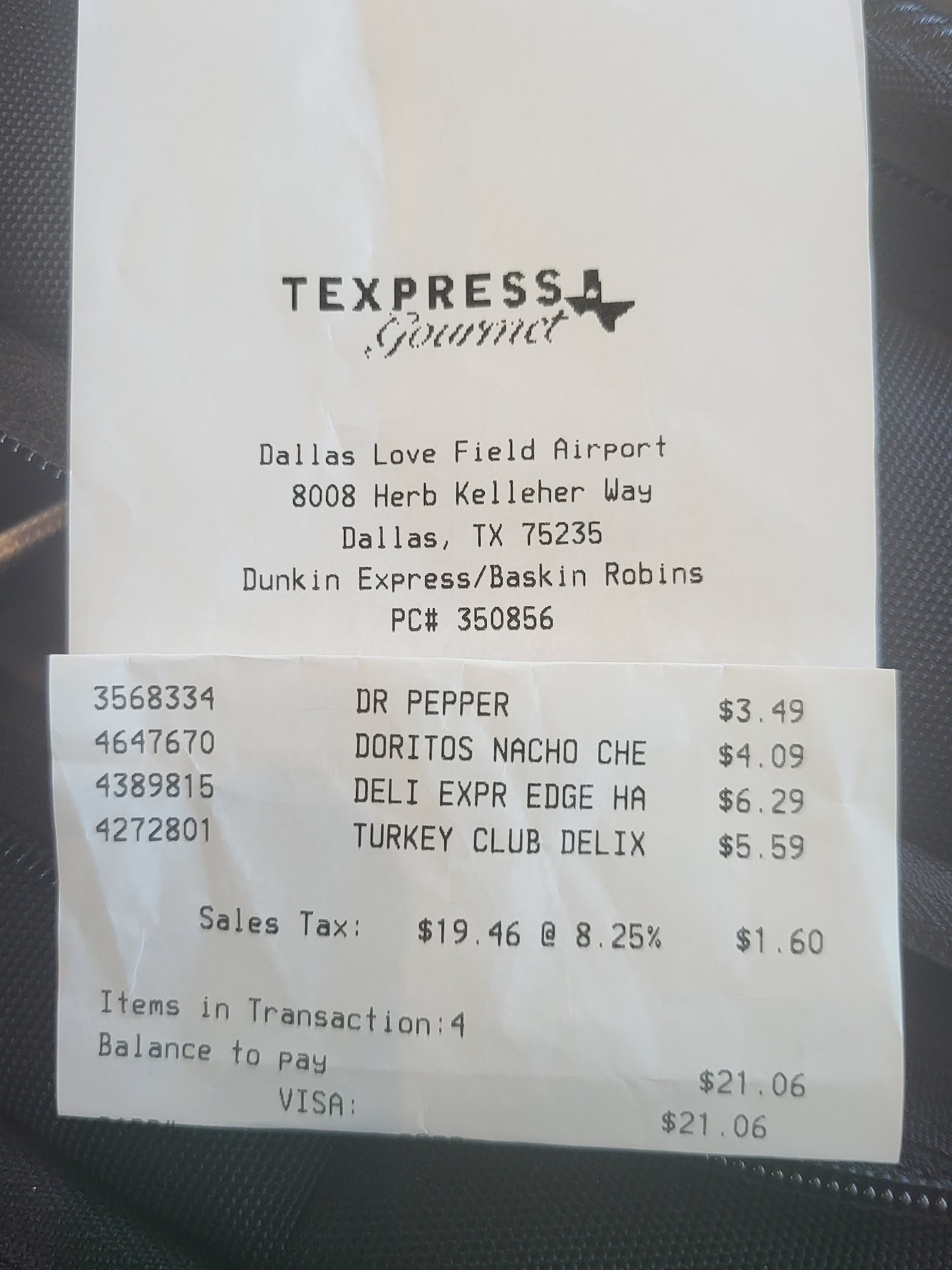 Texpress Gourmet Menu