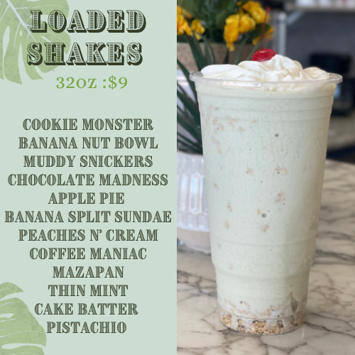 Strong Nutrition Menu