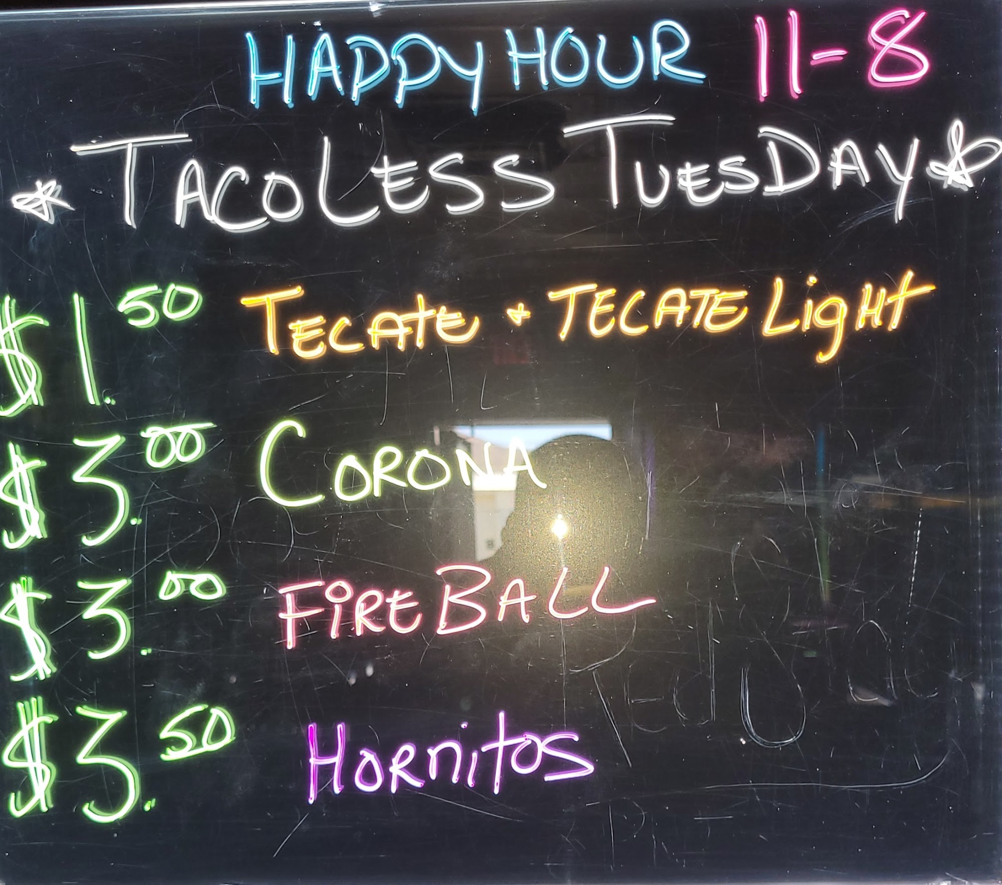 Detour Bar Central Menu