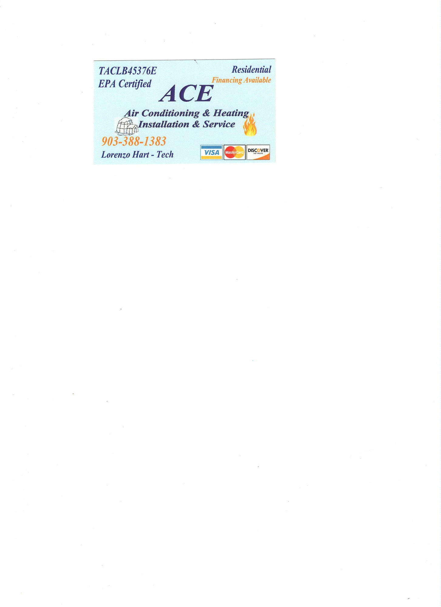 ACE Air Conditioning & Heating 206 N Fairway, Fairfield Texas 75840