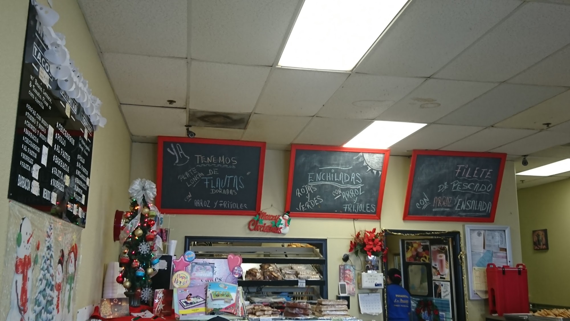 La Unica Bakery Menu