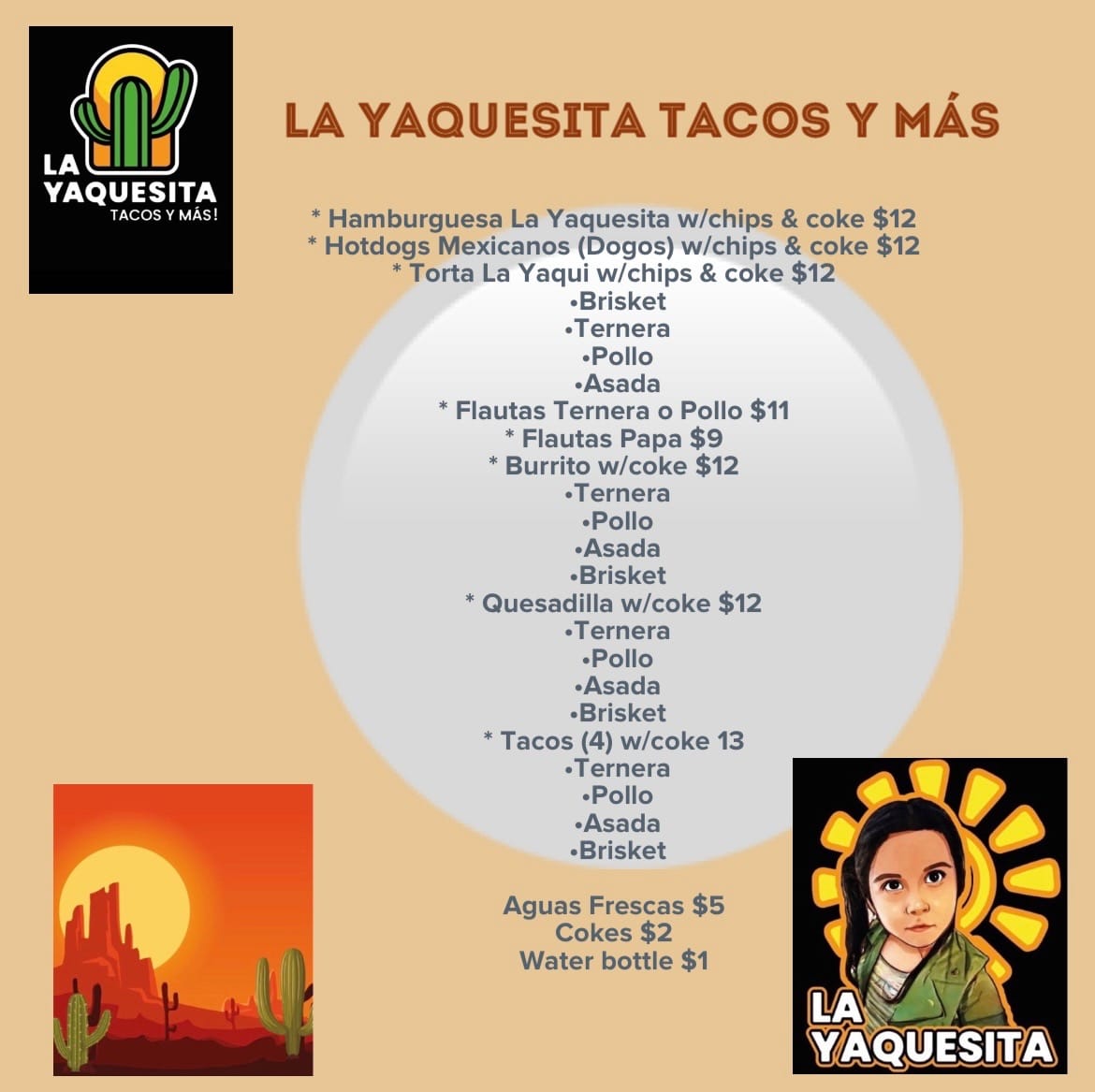 La Yaquesita Tacos y Mas Menu