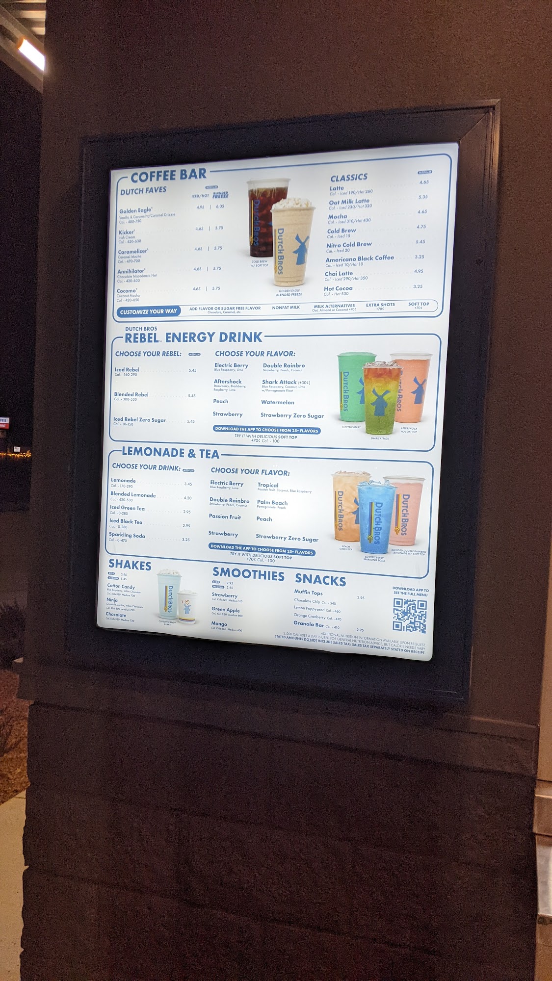 Dutch Bros Coffee Menu