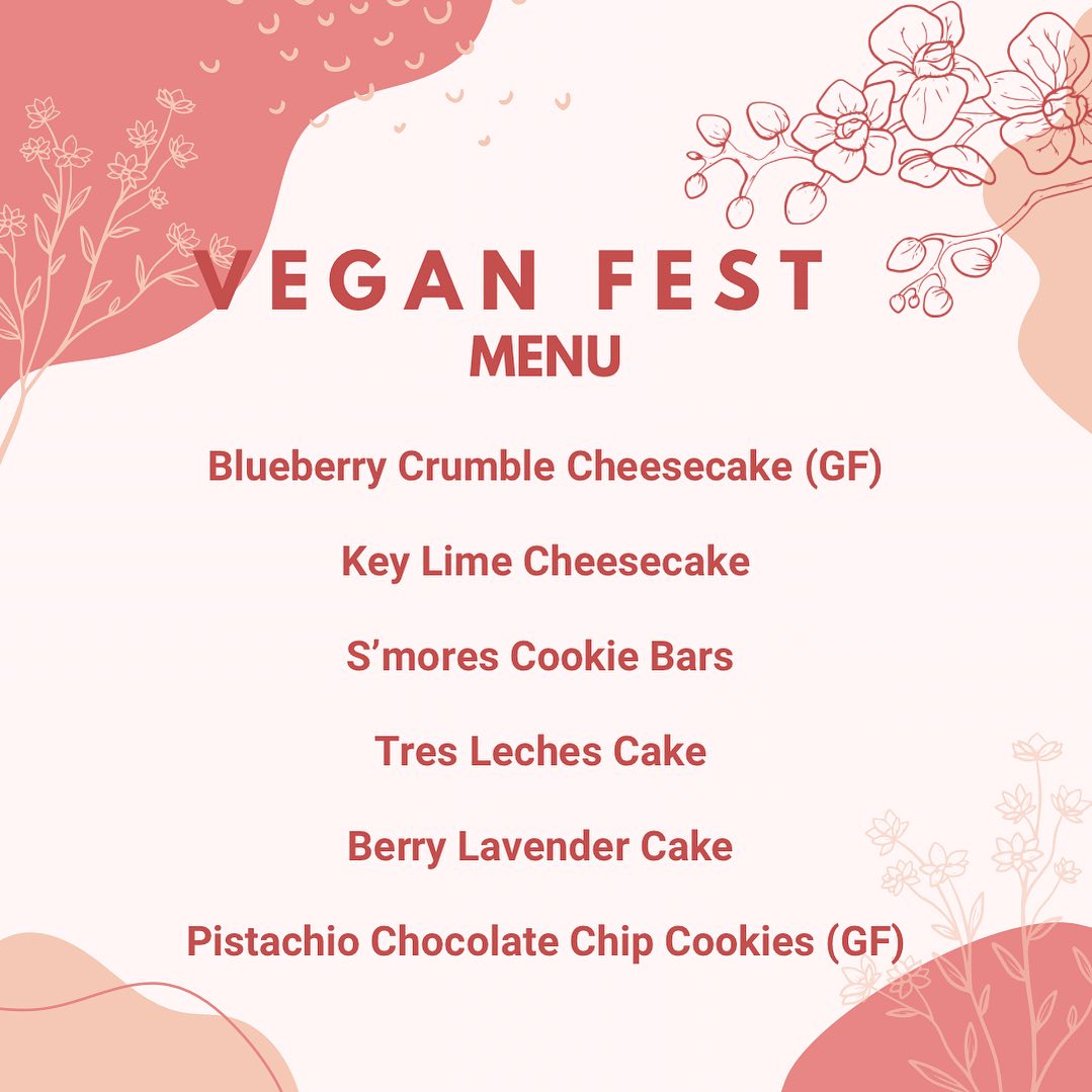 Ambrosia Vegan Bakery Menu