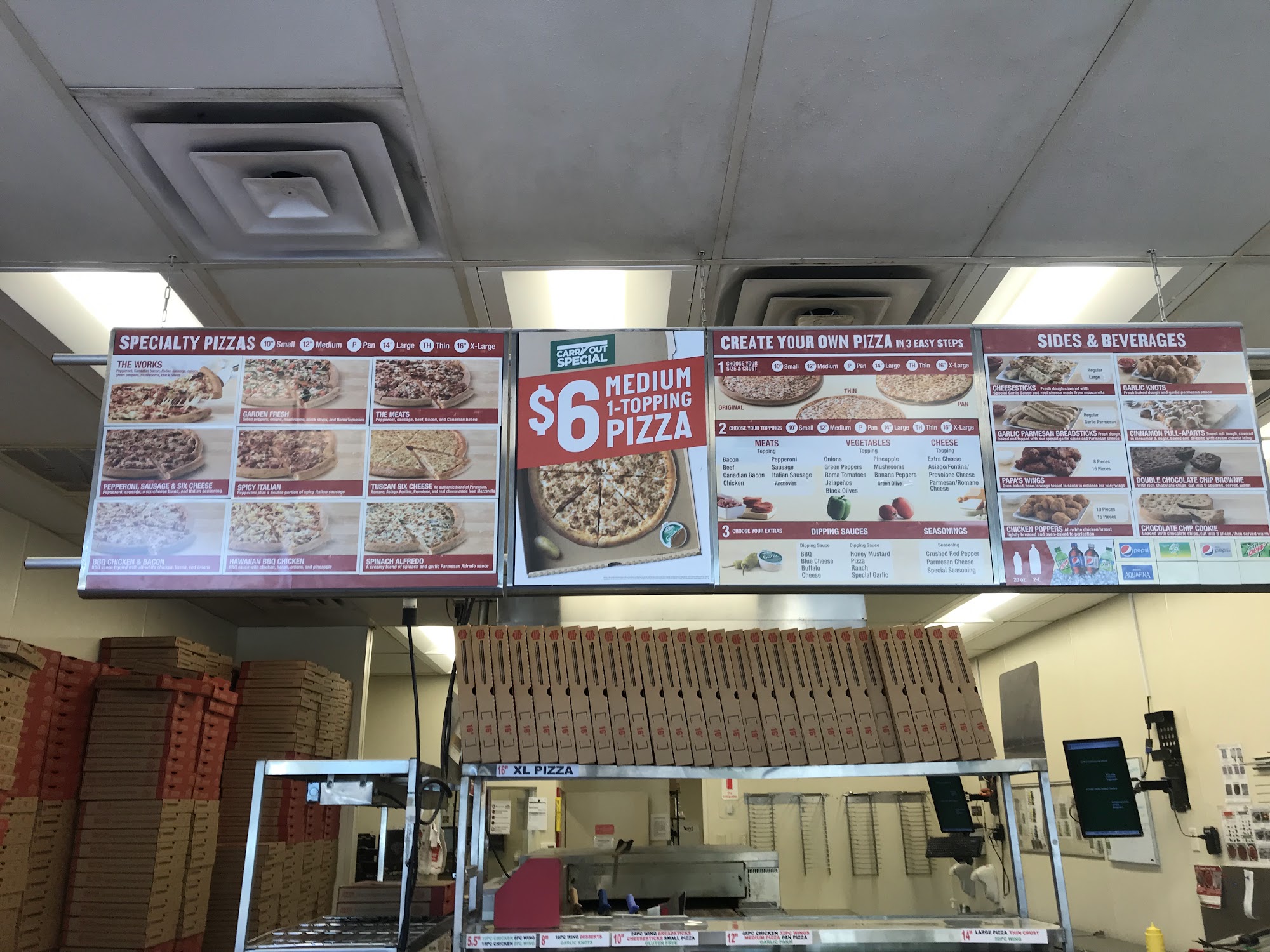 Papa Johns Pizza Menu