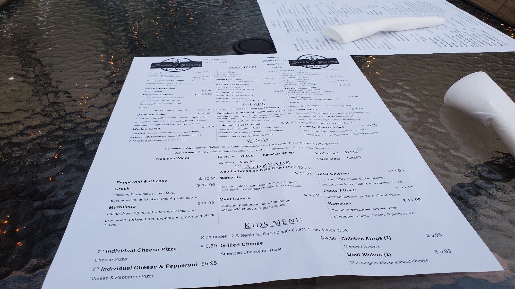 Ermis' at Frydek Menu