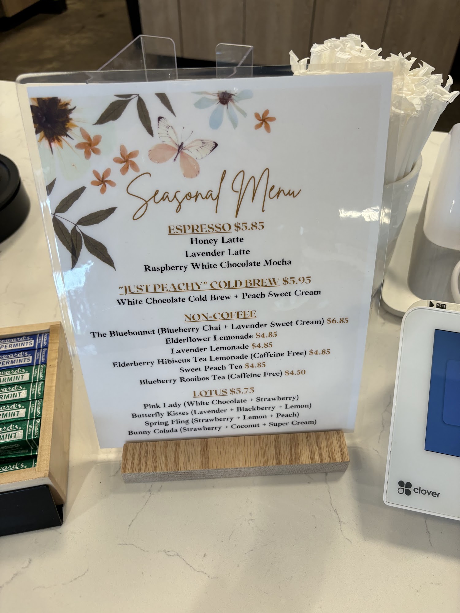 Reign Coffee Company Menu