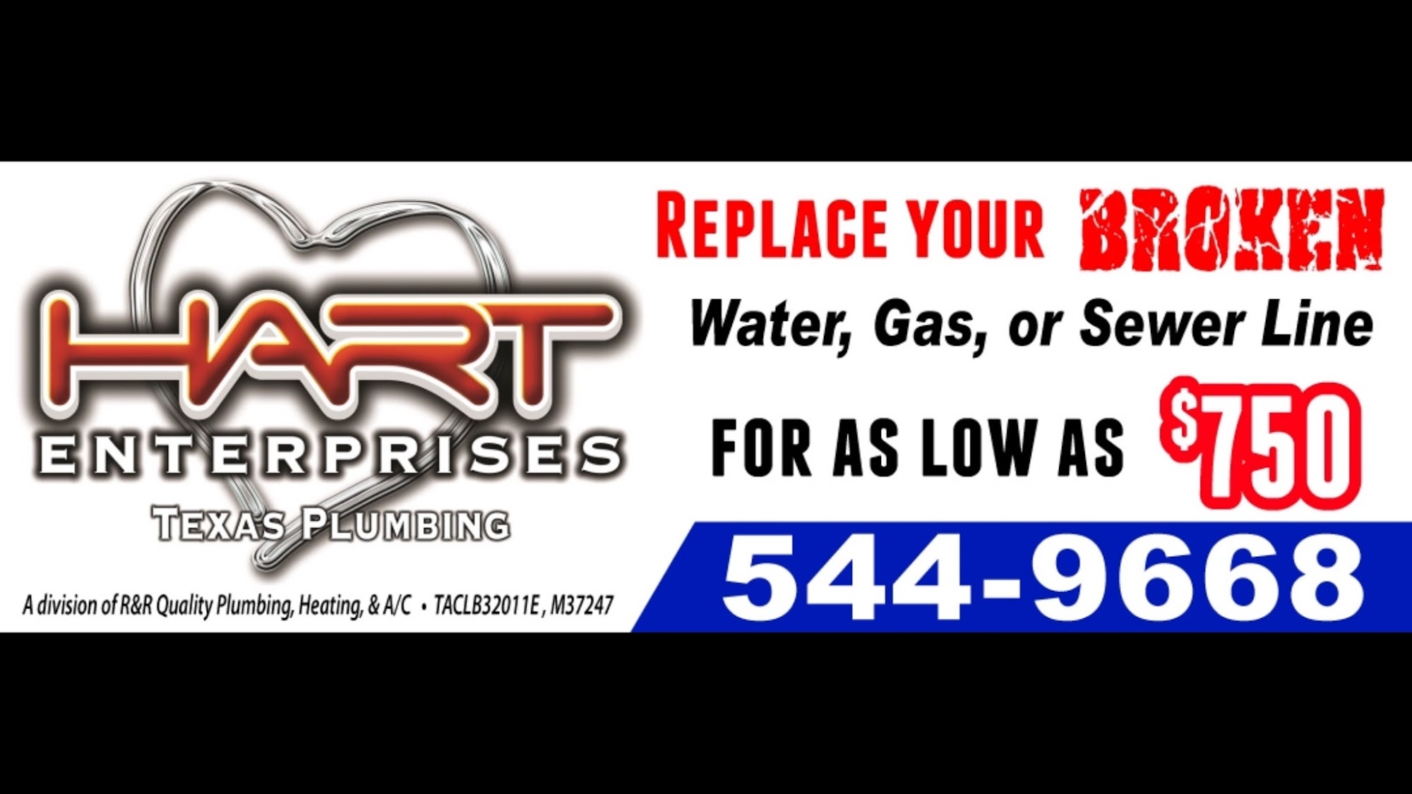 Hart Enterprises Texas Plumbing 806-544-9668 1611 10th St, Wilson Texas 79381