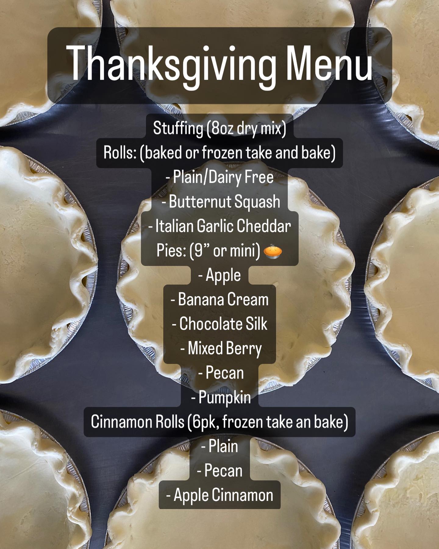 Good Food Gluten Free Bakery Menu