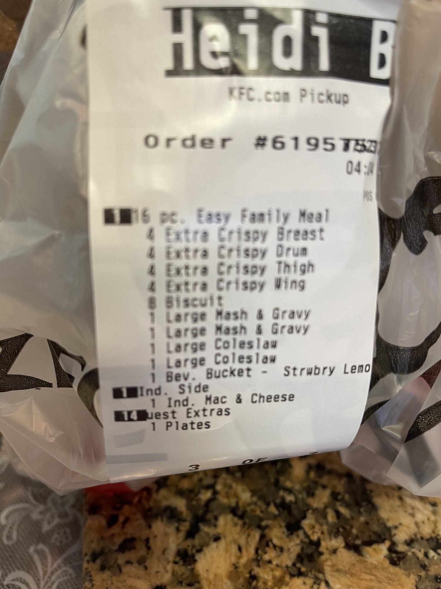 KFC Menu