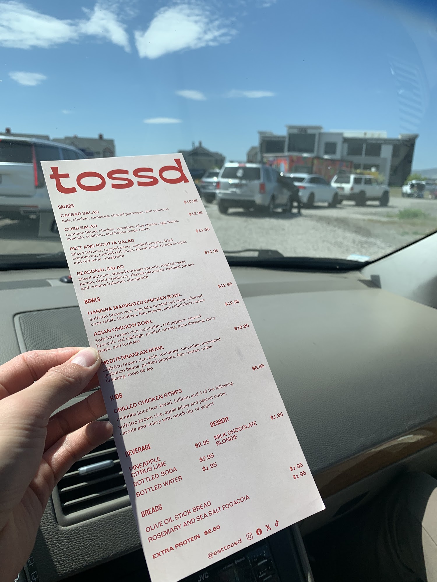 Tossd Salads & Bowls Menu