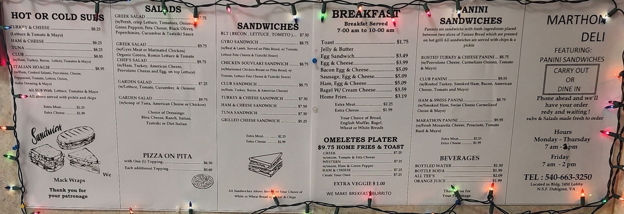 Marathon Deli 1450 Frontage Rd, Dahlgren