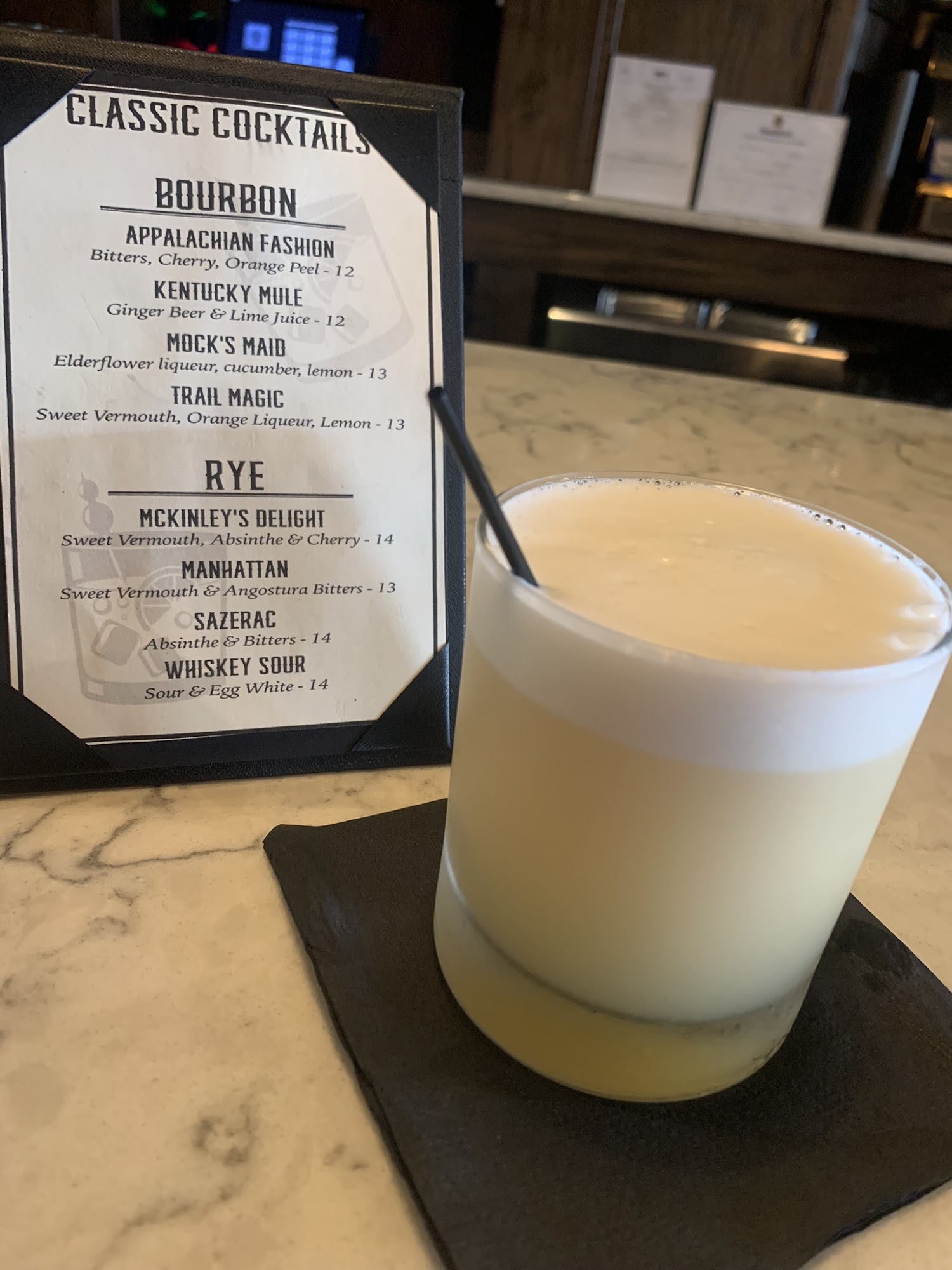 Appalachian Heritage Distillery Menu