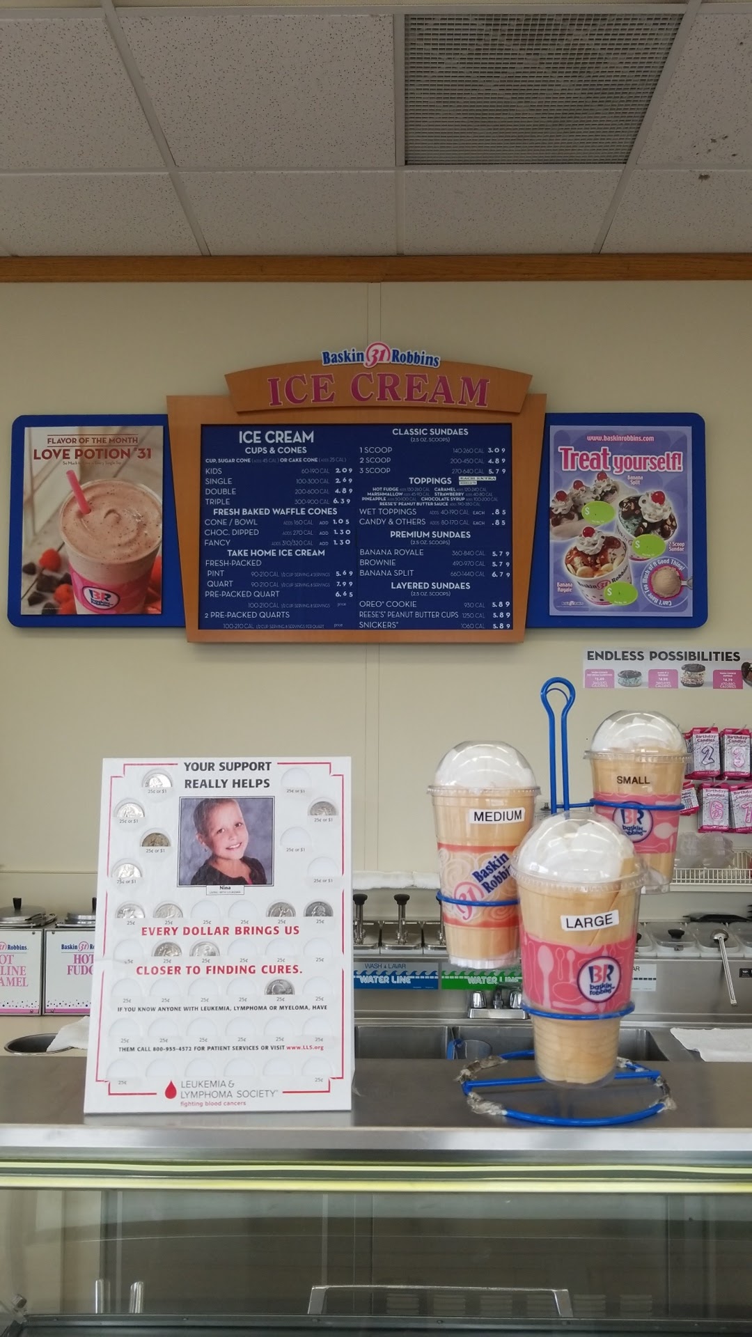Baskin-Robbins Menu