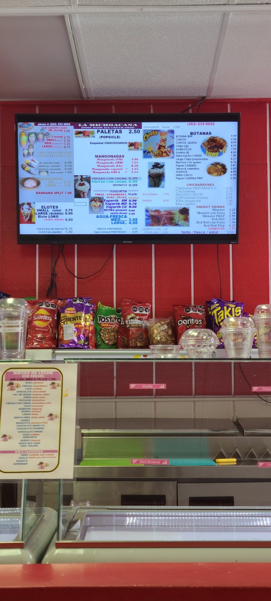 La Michoacana Menu