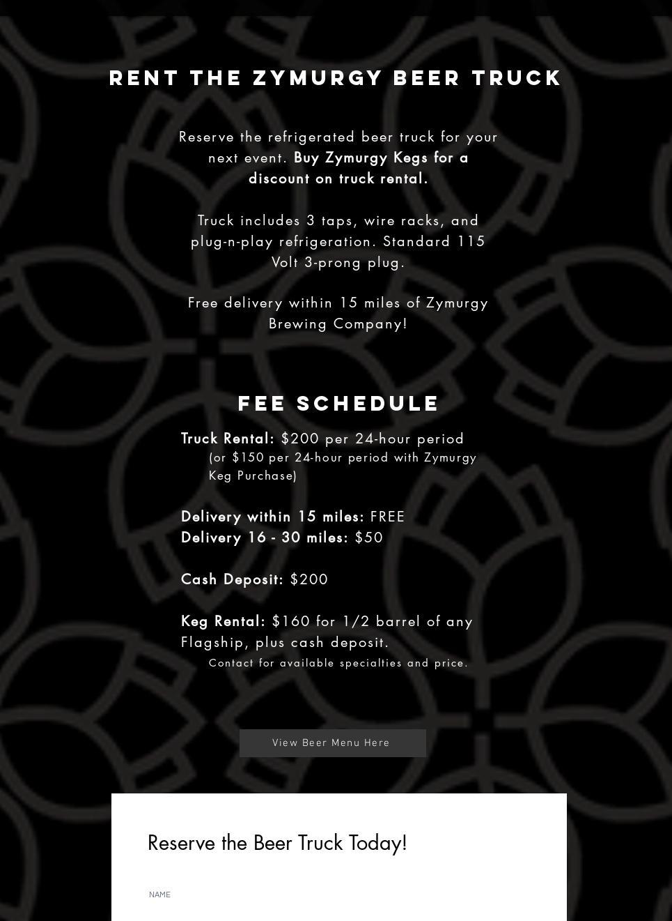 Zymurgy Brewing Company Menu