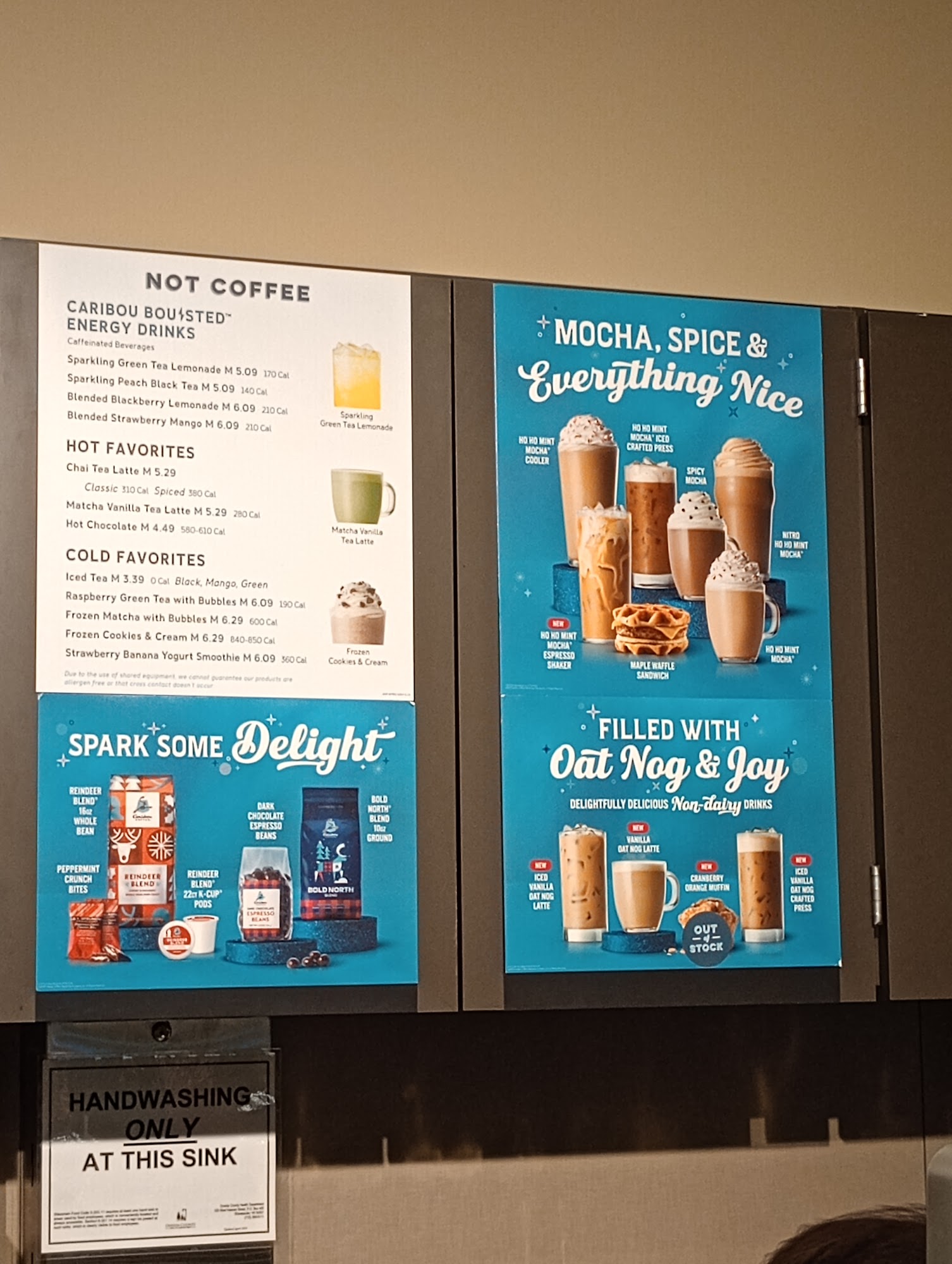 Caribou Coffee Menu
